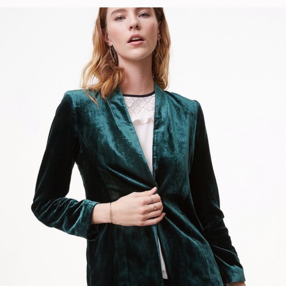 Green Velvet Blazer